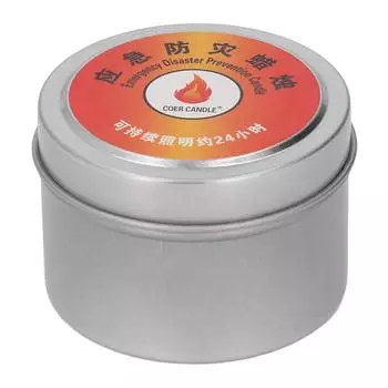 Свеча для выживания на открытом воздухе 24 часа ветрозащитная яркая водонепроницаемая бездымная свеча для кемпинга для дома серебряный