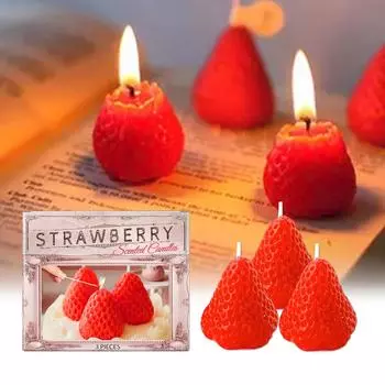 Свеча с ароматом клубники, подарок на Новый год в Instagram, подарок для ношения в руке One Size