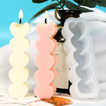 Свеча-сердце для изготовления смолы,