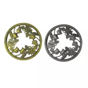 Свеча-топпер в виде бабочки из сплава для домашнего декора с полым резным узором, декоративная крышка для равномерного горения ароматизированных свечей, банка для свечей бронзовый