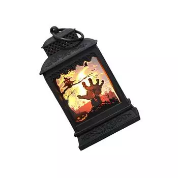 Свеча Тыквенная лампа Фонарь на Хэллоуин Подвесные фонарики Многоцелевое украшение для вечеринки Настенный подвесной настольный орнамент Изысканный type 1