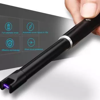 Свеча-воспламенитель, палочка зажигания, ветрозащитный компактный размер, портативный электрический перезаряжаемый беспламенный импульсный воспламенитель, принадлежности для кемпинга красный