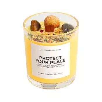 Свечи без дыма большой емкости Изысканный дизайн из хрустального камня Элегантный аромат для комнаты Высококлассный стиль Ароматерапия Свадьба 8x9см