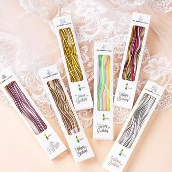 Свечи для вечеринки 6 шт. изогнутые свечи для торта оригинальные украшения на день рождения и свадьбу праздничные принадлежности