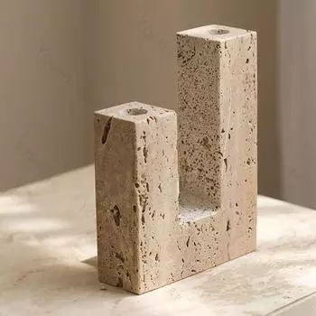 Свечи из натурального пещерного камня в стиле скандинавского стиля для гостиной, свадьбы, центральные украшения для столов, подсвечники, свечи для украшения дома