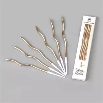 Свечи на день рождения Спиральные свечи для торта Длинные тонкие свечи для торта Для свадебной вечеринки и украшения торта One Size