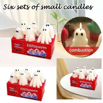 Свечи-привидения на Хэллоуин, целая креативная бесплатная подарочная коробка, премиальные атмосферные ароматерапевтические свечи One Size