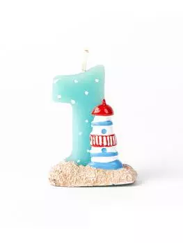 Свечи в виде цифр на день рождения Свечи в мультяшном пляжном стиле Украшения для торта Выпечка Товары для вечеринок на день рождения Декор