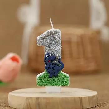 Свечи в виде динозавра для торта, свечи из соевого воска, свечи-цифры на день рождения для мальчика, декоративные украшения для торта