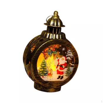 Свечной фонарь для рождественского украшения, подвешивания светильника и использования на столе в домашнем саду золотистый