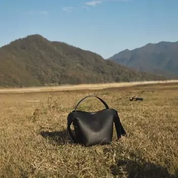 Swedish Niche Women s Simple Bow Leather Shoulder & Messenger Bag