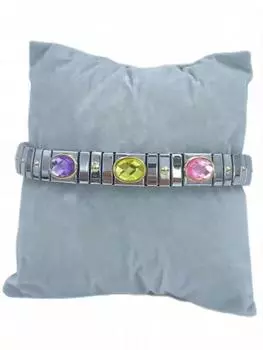 Sweet And Cool Niche Non-Fading Relief Butterfly Colored Diamond Geometric Stainless Steel Elastic Bracelet Suitable For Women S Daily Life