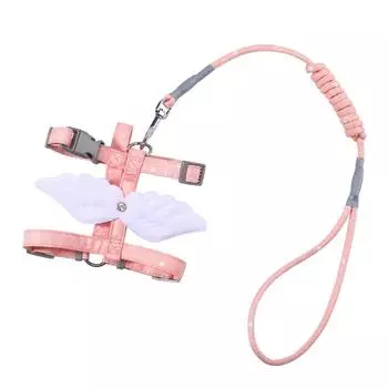 Sweet Angel Wing Cat Harness 120cm Leash Outdoor Cat Dog Harness and Leash Set Water Proof Vest Chest Strap Kitten Accessories S синий