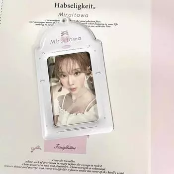 Sweet Ballet Style Card Holders 3Inch Idol Photcards Protective Sleeves Kawaii Bow Cards Cover