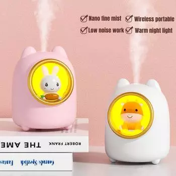 Sweet Bunny Usb увлажнитель воздуха беспроводной электрический ароматический диффузор эфирного масла со светодиодной подсветкой мини портативные увлажнители воздуха White Calf