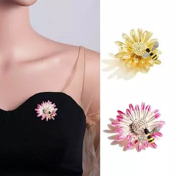 Sweet Coat Scarf Unisex Zinc Zinc Alloy Flower Men Women Brooch Pins Corsage Women Jewelry Flower Brooch розовый