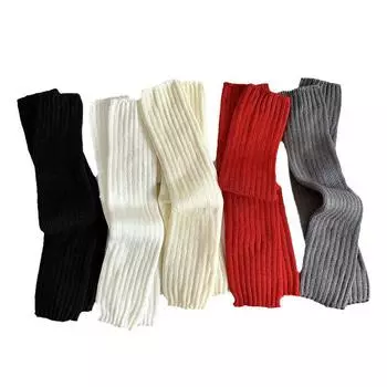 Sweet Cute Japanese Lolita Leg Warmer Women Ankle Warmer Girls Gothic Long Socks Y2K Thin Knitted Cosplay Heap Heap Socks