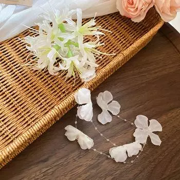 Sweet Flower Hair Shark Clip Luxury Bridal Headwear Flower Tassel Hair Claw Hair Accessories