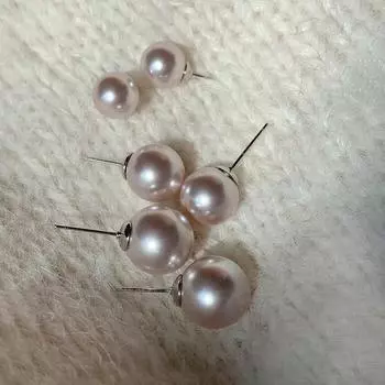 Серьги-гвоздики Sweet Girl Champagne Powder Pearl, женские, простые, премиальные, нежные, элегантные, модные, универсальные серьги