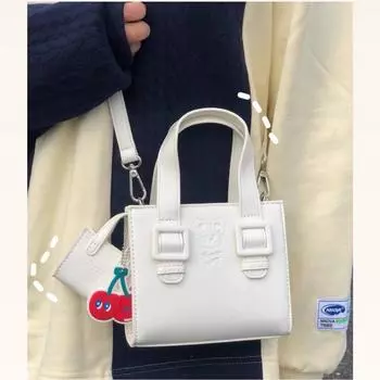 Sweet Girl Girl Tulip Shoulder Bag Warm Autumn Chocolate Crossbody Handbag Mother And Child Bag 15.5*5.5*13.5 белый