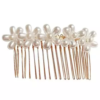 Sweet Girl s Gift Korean Style Arylic Imitation Pearl Hair Claw Kids Hair Comb Children Flower Hairpin Crystal Hair Clip