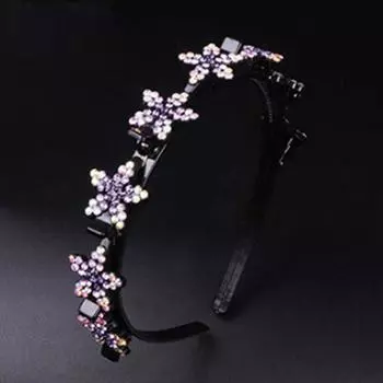 Sweet Hair Bands with Clips Elegant Hairband Fashion Women Pearl Hair Hoop Gifts Style 1