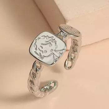 Sweet little fresh Korean version old little boy personality ring opening adjustable fashion ins hip hop ring women