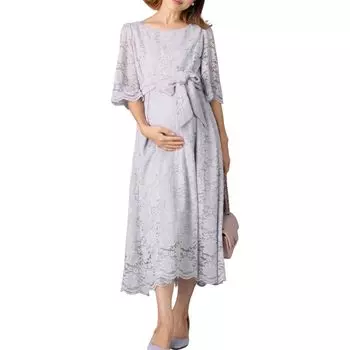 Sweet Mommy Maternity Shrine Visit Nursing All Long Gray M Dress, Dress, Clothes, Lace, Dress, Formal, Wedding,