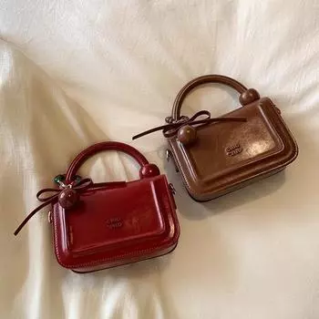 Сумка Sweet Paradise Small Square Bag 2024, новая универсальная модная сумка через плечо с косым ремешком коричневый