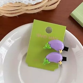 Sweet Vegetable Simulated Food Hair Clip Broccoli Carrot Fake Food Hairpin Headwear Geometry Daily