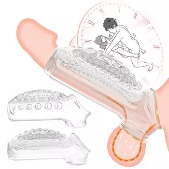 Sweetwinds Пенис Пенис Пенис Пенис Выступающий Высокий Дополнительный Набор из Двух Прозрачных Всего Тела Увеличенный Легко SM Секс Игрушки для Мужчин Мешок, Кольцо, Рукав,