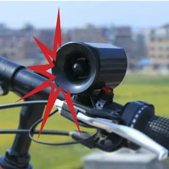 Сверхгромкий электронный велосипедный звонок, водонепроницаемый, компактный размер, универсальный, простая установка, сигнальный звонок, аксессуар для велосипедного рожка чёрный