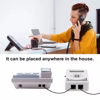 Сверхгромкий телефонный звонок Усилитель звонка Регулируемая частота Компактный дизайн Портативный телефонный звонок