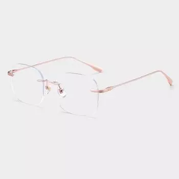 Сверхлегкая безрамная титановая оправа, новый стиль, квадратная оправа в простом стиле Pure Desire, оправа для очков для близорукости, может быть оснащена антисиним светом