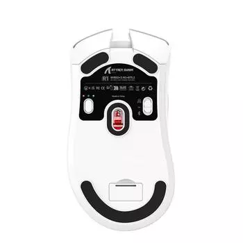 Сверхлегкая мышь R1 Bluetooth 2,4G, беспроводная игровая мышь PixArt PAW3311, игровой датчик, 6 регулируемых точек на дюйм для офисных игр белый