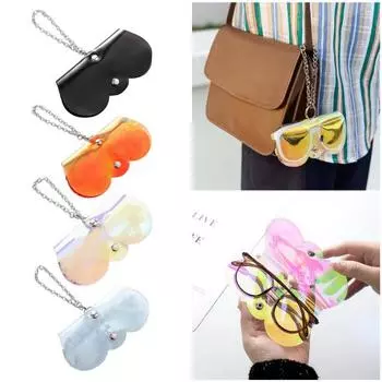 Сверхлегкая, не царапающаяся, подходит для большинства размеров защитная сумка для хранения солнцезащитных очков оранжевый/жёлтый