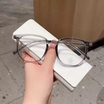 Сверхлегкая оправа для очков интернет-знаменитостей в простой черной оправе в стиле ретро TR90, оправы для очков по рецепту могут быть оснащены восемью людьми