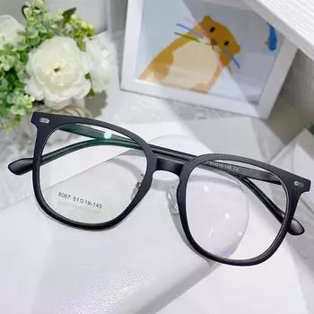 Сверхлегкая оправа для очков TR90, простая и прозрачная оправа для близорукости в стиле ретро в стиле ретро
