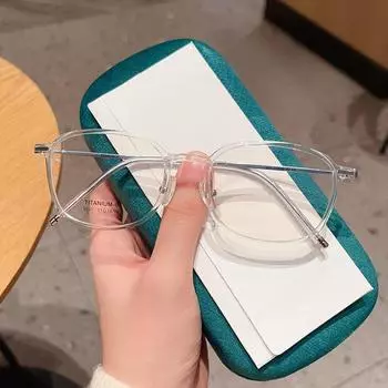 Сверхлегкая овальная ретро-оправа для очков TR90 с перьями, титановым загаром, маленькой красной книгой в Интернете, овальной оправой для очков в стиле ретро, которая может быть оснащена степенями.