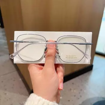 Сверхлегкая полигональная оправа для очков в стиле ретро для мужчин и женщин может быть оснащена градусной оправой для очков.