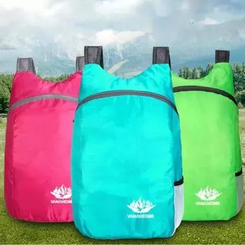 Сверхлегкая складная сумка для мужчин и женщин, водонепроницаемый большой объемный портативный рюкзак, легкие дорожные сумки, рюкзак для занятий спортом на открытом воздухе озеро синий