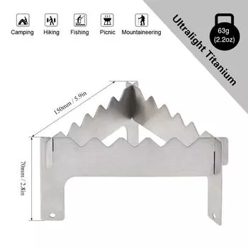 Сверхлегкая складная титановая подставка для уличного использования, походная плита для пикника, спиртовая плита