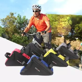 Сверхлегкая сумка для подвешивания на велосипедную балку, полиэстеровая сумка на седло для езды на велосипеде, спорт на открытом воздухе серый