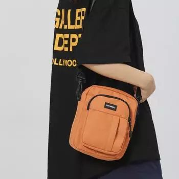 Сверхлегкая сумка-мессенджер на одно плечо: Трендовая уличная мода для путешествий и отдыха оранжевый