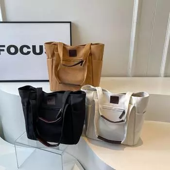 Сверхлегкая сумка-тоут на одно плечо Большая вместительная портативная сумка для мамы Студенческая сумка Для поездок на работу и обратно Для походов за покупками с друзьями