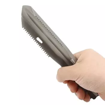 Сверхлегкая титановая ручная лопата, многофункциональный походный совок с сумкой для переноски для садоводства, походов, кемпинга, копания