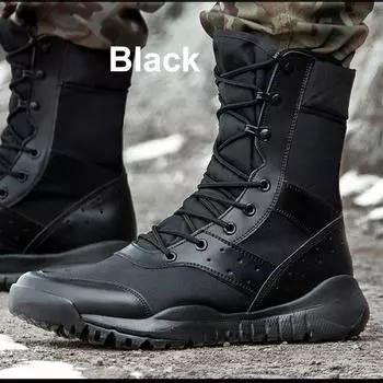 Сверхлегкие ботинки для спецназа Боевые ботинки All Terrain Adaptation Ghost Combat Boots TEX Breathable PMC High Desert Boots Mens Outdoor SFB Военные энтузиасты 35 чёрный