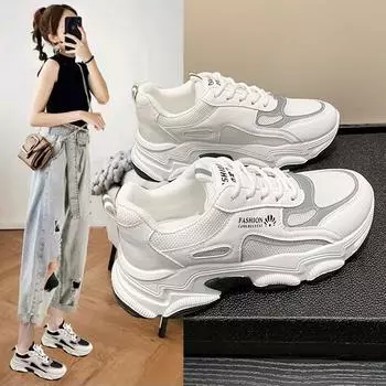 Сверхлегкие кроссовки для бега для женщин, новинка осени 2024 года, для учеников младших классов и детей старшего возраста, с мягкой подошвой, легкие и универсальные, для пап 35