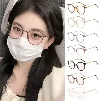 Сверхлегкие круглые очки для защиты глаз, оправа для очков, винтажные очки с защитой от синего света для офиса 5