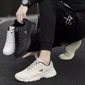 Сверхлегкие нескользящие мужские теннисные кроссовки черные водонепроницаемые кожаные кроссовки для ходьбы, легкая атлетика, мужские кроссовки Tenis Masculino 38 бежевый